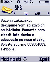 SX1 sms zpráva