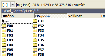 struktura adresářů iPodu