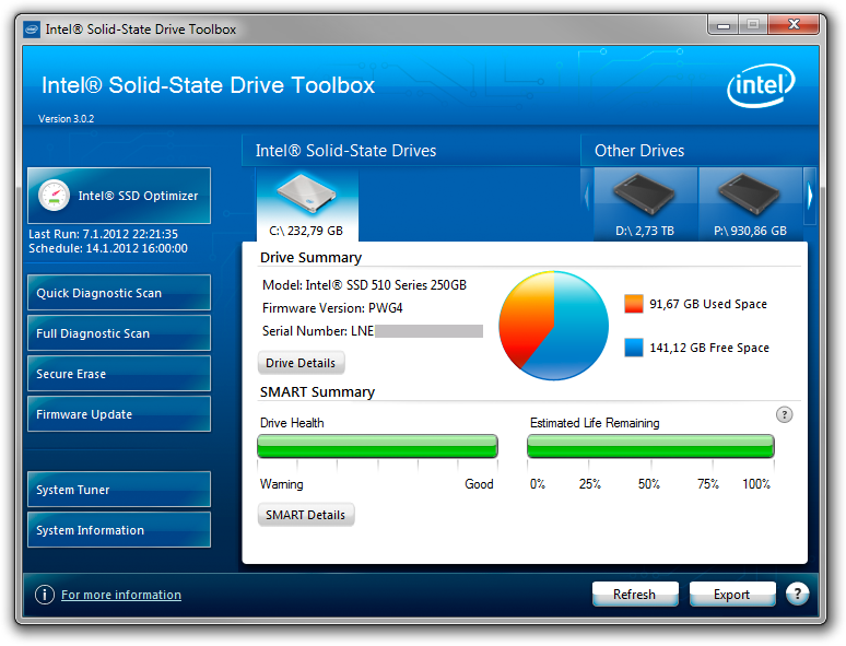 Intel SSD Toolbox