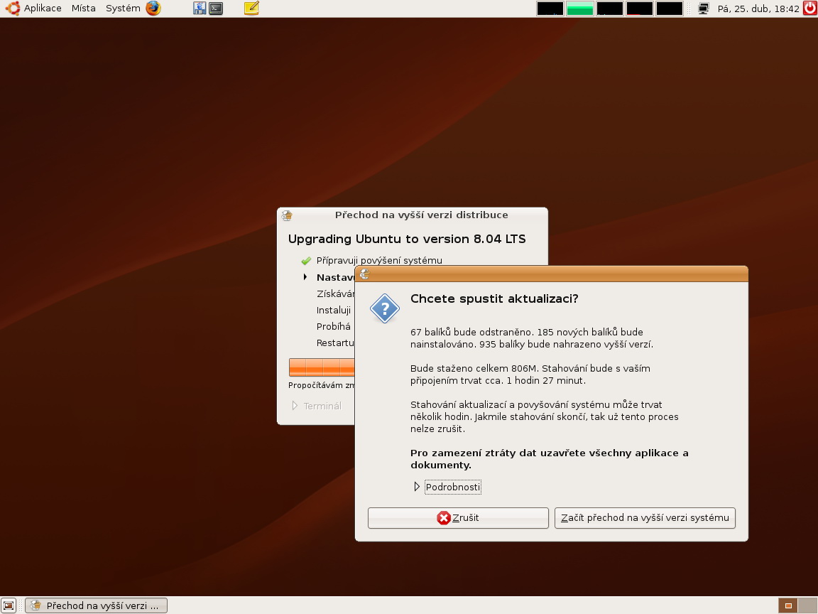 Ubuntu 8.04 Hardy Heron - stažení a upgrade distribuce